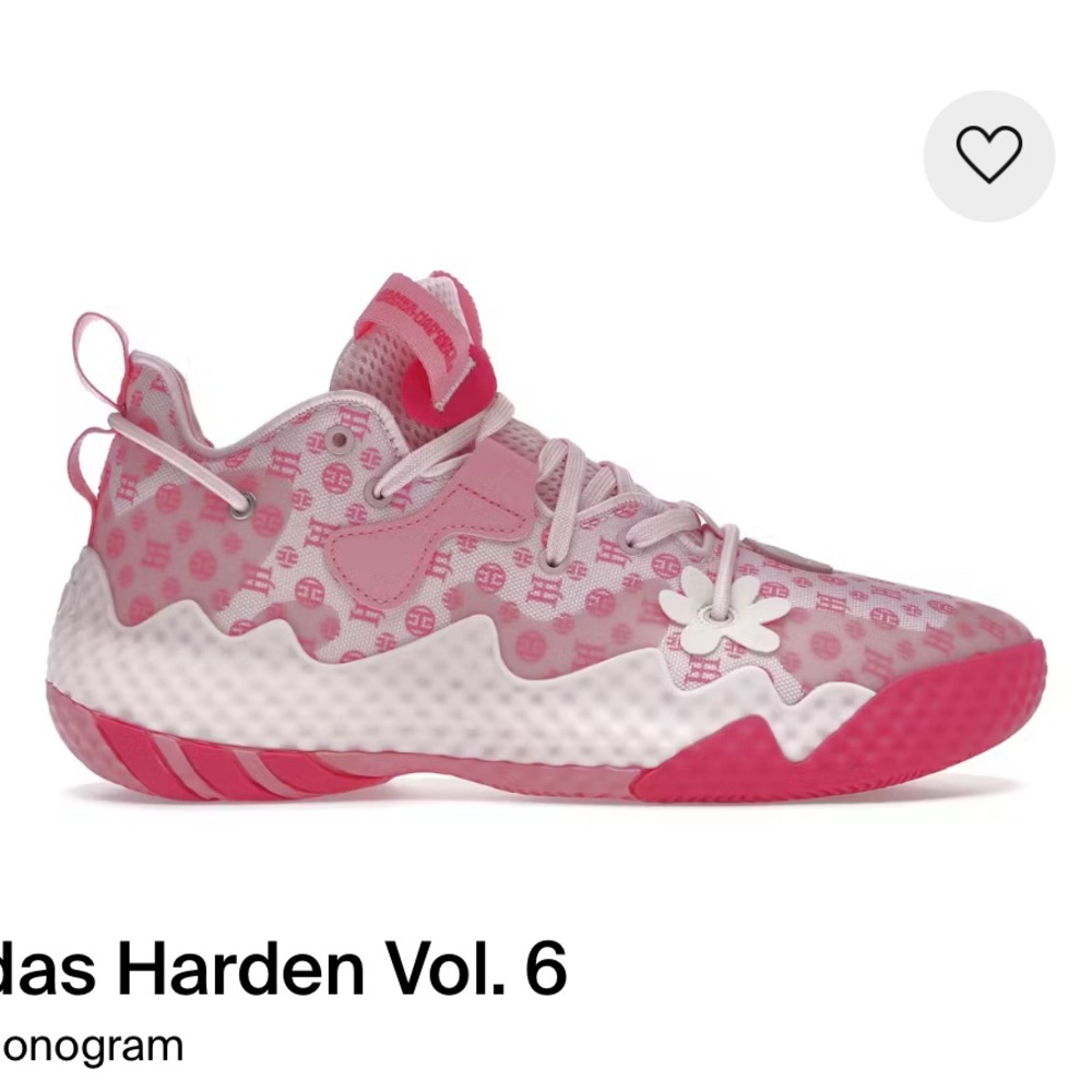 Adidas Harden Vol. 6 Pink and White Sneakers